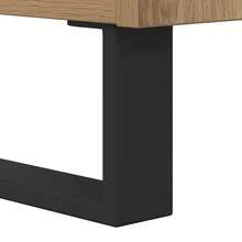 Meuble à disques vidaXL Artisan Chêne 84,5 x 38 x 48 cm Matériau à base de bois - Tabac - Voir 8