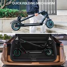 Areyourshop 8.5" Folding Electric Scooter For Adults Teens- 350W Motor, 25Miles Max Range, 21MPH Top Speed, Dual Brake System, Aluminum Alloy Body, App Control, Portable, Shock Absorption, LCD Display, Deco Lights - màu đen - Xem 7