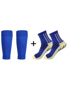 1 Set Youth Sports Outfit, 1 Pair Anti-Slip Soccer Leg Warmers, 1 Pair Sports Shin Guard Leg Warmers, Knitted Fabric Suitable For 12-18 Years Old Boys And Girls - Multicolor - View 12