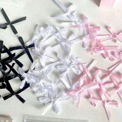 100个可爱迷你芭蕾舞风格丝带蝴蝶结，DIY服装和发饰装饰