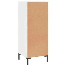 Buffet vidaXL Blanc brillant 34,5 x 34 x 90 cm Matériau à base de bois - Blanc - Voir 8