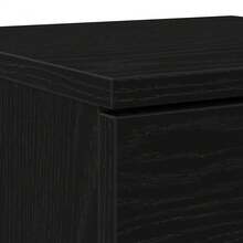 Buffet vidaXL aspect chêne noir 30 x 30 x 70 cm, matériau à base de bois - Noir - Voir 10