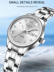 LIGE Fashion Ladies Casual Watch Waterproof Pointer Quartz Watch Elegant Business Watch - Silver - View 4
