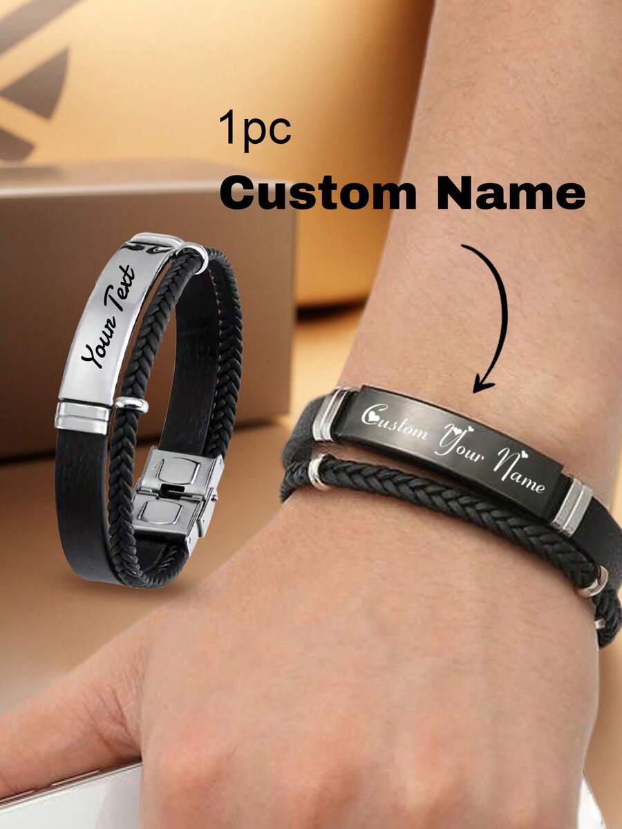 LICVIC Braccialetti con nome arabo personalizzati, braccialetti in acciaio inossidabile dorato personalizzati, regalo di matrimonio, regalo commemorativo, braccialetti personalizzati per ragazze, Ramadan, braccialetti personalizzati, regalo di San Valentino e Capodanno per figlio, figlia, mamma, battesimo, multifunzionali, decorativi, braccialetti di coppia personalizzabili, eleganti per l'autunno - Stile B - Visualizzare 1