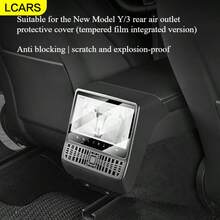 LCARS Car Interior Accessories, Suitable For Tesla New Model 3 Highland/2025 Model Y, Rear Air Vent Covers, Car Interior Trim Panels, Renewed Version 3/Y With Screen Protector - Rear Exhaust Vent Cover - View 1