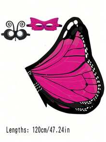 1pc Butterfly Cape, Angel Butterfly Wings, Party Costume, Children's Stage Performance, Gift For Kids And Teens, Festival Clothing Prop - Multicolor - View 6