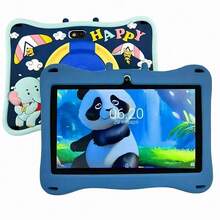 7-calowy tablet dla dzieci, pojemna bateria 4000 mAh, 4 GB pamięci RAM + 64 GB pamięci ROM, dwie kamery HD, system Android 13.0, miękkie silikonowe etui ochronne, uroczy wzór słonia, żywe kolory, obrotowy uchwyt, zabezpieczenie przed upadkiem, modny wygląd - Wielokolorowe - Zobacz 13
