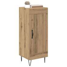 vidaXL Sideboard Artisan-Eiche 34,5 x 34 x 90 cm Verbundholz und Eisen - Braun - Übersicht 1