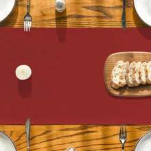 Artoid Mode Camino de mesa color marrón claro, decoración de cocina y comedor para temporada de otoño, lavable, para decoración de fiesta en el hogar, 13x72 pulgadas(13" x 48", Table Runner Rojo) - Multicolor - Ver 8