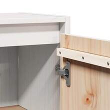 Mobiletto a muro vidaXL bianco 30x30x60 cm in legno massello di pino - Bianco - Visualizzare 9