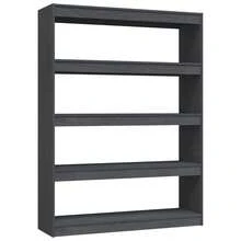 Étagère/séparateur de pièce vidaXL Gris 100 x 30 x 135,5 cm Bois de pin massif - Gris - Voir 4
