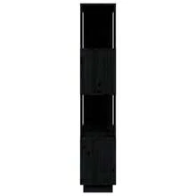 Estante/Divisória de Ambientes vidaXL Preta 80x25x132 cm em Madeira Maciça de Pinheiro - Preto - Ver 6