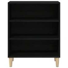 Buffet vidaXL aspect chêne noir 57 x 35 x 70 cm Matériau à base de bois - Noir - Voir 6