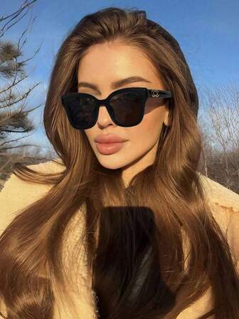 1pc Cat Eye Fashion Fashion Glasses, High-Quality Versatile Glasses For Women