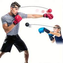 1pc Boxing Reaction Ball,Boxing Speed Ball,Home Head-Mounted Boxing Strength Training Ball,Suitable For Beginners - Red - View 2