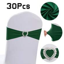 1-100 Stücke elastische Stuhlrückenbezüge mit Schnallenverschluss, Schleifendesign ohne Binden, geeignet zum Dekorieren von Stühlen bei Geburtstag, Hochzeit, Abschlussfeier, Willkommensparty, Hotel-Konferenzsaal, Auditorium - Verschiedenfarbig - Übersicht 75