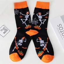 ml GeorgeX 3 Pares Calcetines Divertidos Calcetines con Estampado Casual Divertidos Calcetines de Algodón para Hombres y Mujeres10101 - Víspera de Todos los Santos - Ver 4