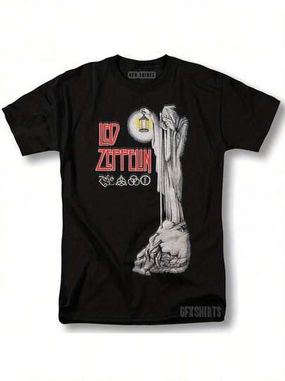 Camiseta de Merchandising de Gira de Rock Vintage para Hombres - Logo de Banda Negra y Gráfico de Luz de Escenario, Cuello Redondo Ajuste Regular, Comodidad para Todas las Estaciones, Tela No Elástica, Recuerdos Icónicos de Música Rock para Fans, Ropa Casual, Coleccionable para Fans, Diseño Retro, Estampado Clásico, Material Transpirable, Camiseta Duradera, Merchandising de Música, Talla Unisex para Adultos, Coleccionistas Adultos, Asistentes a Conciertos, Atuendo de Festival de Música, Estampado Duradero