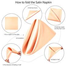 24 Pack Square Satin Dinner Napkins, 17x17 Inches Silky Soft Smooth Table Cloth Napkins For Restaurant Weddings Banquet Party Decoration, Peach,17inchx17inch(Setof24),Peach - Quả đào - Xem 8