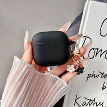 Cute Case for s 4 Case Cover for Girl Women, Compatible  4th Generation with Flower Keychain&Cleaning Pen, Soft Silicone Protective Skin for Apple iPod 4 Gen,Pink - Negro - Ver 2