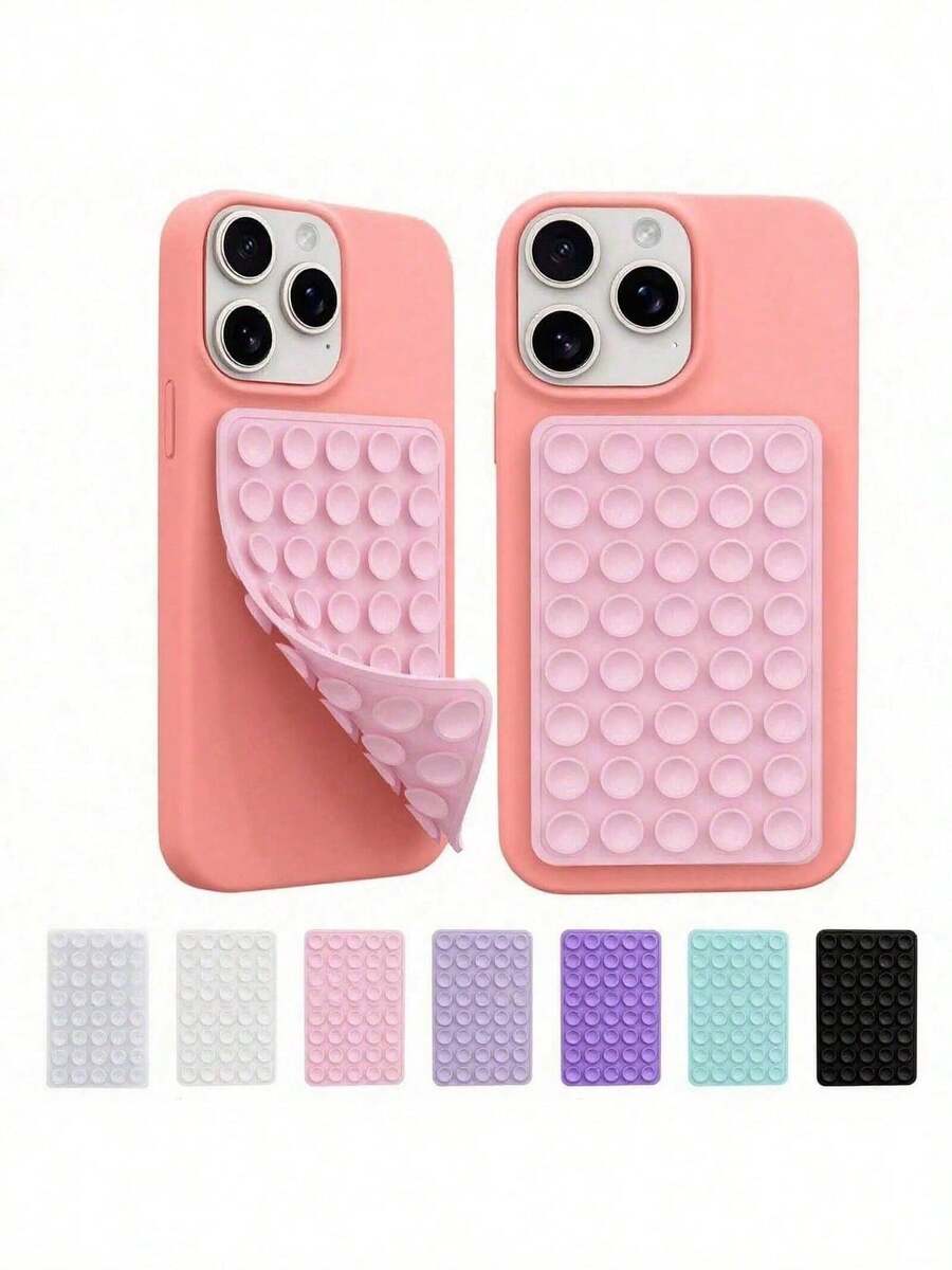 1pc Silicone Suction Phone Case Mount,Phone Suction Grip,Octobuddy,Sticky Phone Grip, Adhesive Phone Stand Sticky For Cell Phone Halloween Christmas For Holiday Gift Giving - 彩色 - 查看 1