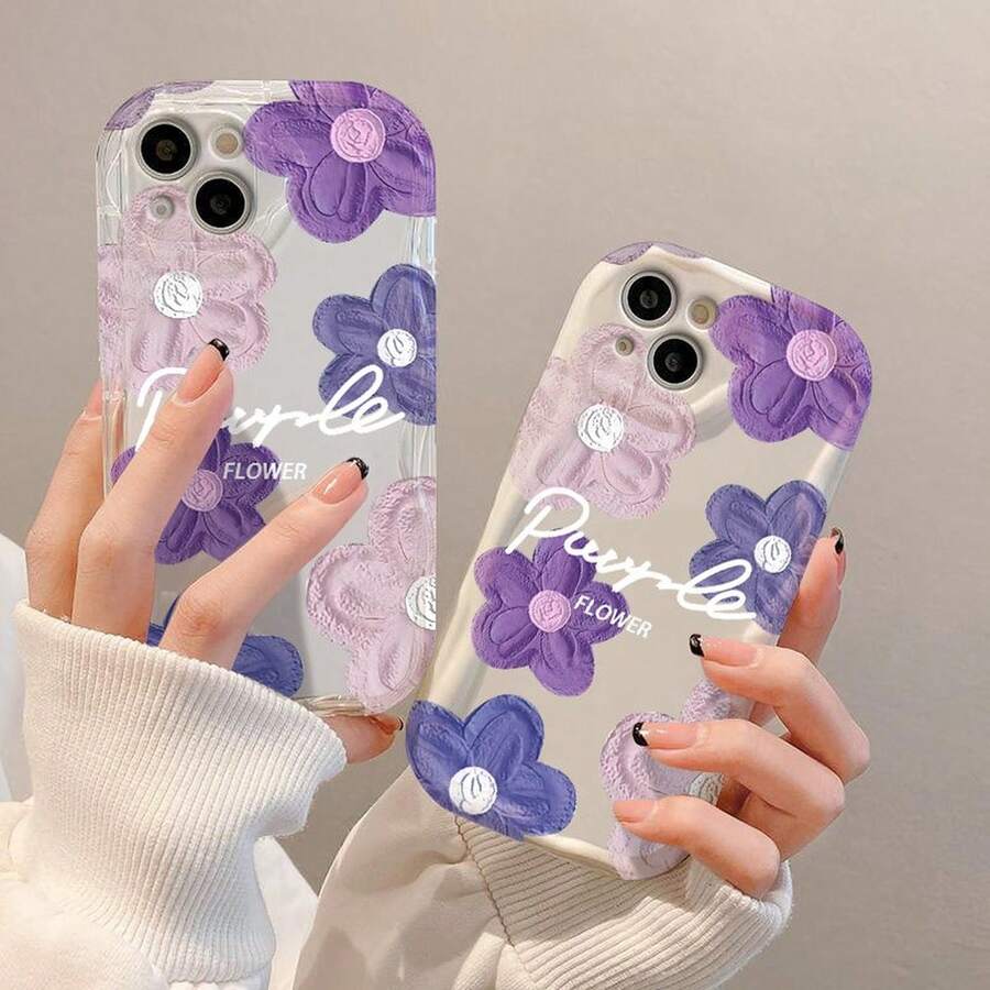 Dreamy Purple Flower For 17 17AIR 16 16E 15 14 13 12 11 Pro Max 16 15 14 Plus 13 12 MINI The curved edge precisely fits the palm. The soft shell provides dual protection against drops and shocks, and the cream-like texture resists fingerprint smudges - NYBL ZA3810 Blanco - Ver 1