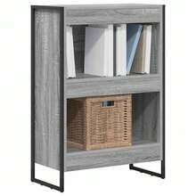 Estantería vidaXL Sonoma gris 80 x 30 x 155 cm, madera compuesta - Gris - Ver 1