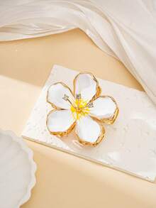 1pc New Floral Hair Clip, Adorable And Charming, Suitable For Travel And Daily Wear. Suitable For Daily Use, Home, School, Beach Vacation, Commuting, Gatherings, Parties, Festivals, Birthday Gifts, Back To School, New Year, Valentine's Day, Mother's Day Gifts, Gifts, Weddings And Other Occasions. Fashion Hair Accessories Elegant Hair Claws Women Hair Clutch Casual Hair Jaw Clip - Multicolor - View 7