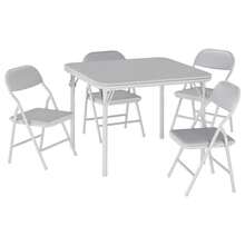 Mesa y sillas plegables para comedores infantiles, guarderías y aulas. - Gris - Ver 6