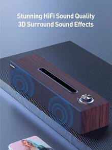 PHILIPS Retro Computer Speakers - Wooden Soundbar, Supports Bluetooth 5.3 And USB Connection | Universal For PC, Desktop, Laptop, Monitor, Tablet And Smartphone - Multicolor - View 7