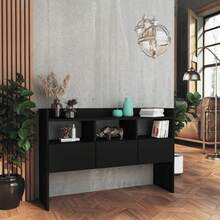 Credenza vidaXL nera 105x30x70 cm Materiale a base di legno - nero - Visualizzare 2