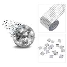 3PCS Mini Mosaic Tiles Self-Adhesive Square Mirror Glass Wall Sticker Decors DIY UK - Gold - View 5