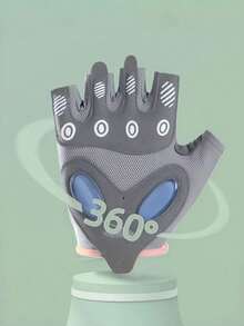 A Pair Sports Gloves For Men And Women, Non Slip Air Cushion, Shock-Absorbing Half Finger Gloves, Iron Yoga, Ice Silk, Breathable, Wear-Resistant Fitness