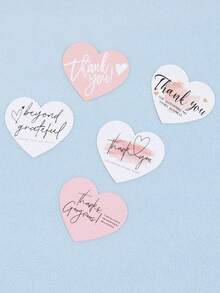50pcs New Elegant Heart Thank You Labels -"Thank You For Supporting My Small Business" Thank You Cards - Arts & Crafts Supplies ﻿ - Many - View 9