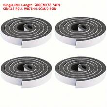 YITAPE 4 Rolls Self-Adhesive Door Sealing Foam Strips, 0.59 Inch Wide, 6.56 Ft Long, Noise Reducing, Windproof, Flame Retardant, Suitable For Sealing Glass Door Gaps, Sound Insulation PU Foam Sealing Strips For Sliding Windows, Plastic Material, Top Groove Foam Soundproof Strips, Sponge Door Window Sealing Strips, Aluminum Alloy Window Weatherstrip, PVC Window Strips And Impact Guards. - Multicolor - View 11