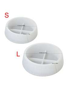 DIY Striped Round Bowl Silicone Mold, Candle Wax Container Mold, Epoxy Resin Large Capacity Storage Box Mold, Succulent Planter Concrete Cement Casting Mold, Durable Household Mold