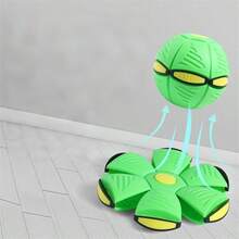 1 كرة قفز متحولة، هدية لعبة الحفلات، كرة طائرة على شكل طبق طائر، للاستخدام في الخارج والحديقة والشاطئ والرياضات، مناسبة لحفلات البالغين في عيد الهالوين/عيد الميلاد/ - هدية - متعدد الألوان - مشاهدة 11