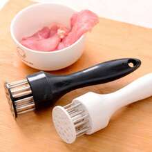 1PC Kitchen Meat Tenderizer, Camping Kitchen Tool, Stainless Steel Meat Tenderizer, Suitable For Home Kitchen ScenesTools For Making Steak(Random Color) - Random - View 4