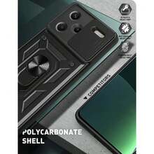 Funda para Redmi Note 13 Pro Plus 5G Case | Protector de Pantalla Incluido, con Ventana Deslizante de protección de la cámara y Soporte para el teléfono móvil - Rosa,35879447 - Mostaza Amarilla - Ver 6