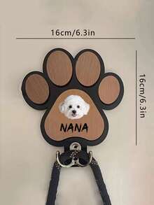 1 Móc treo dây xích chó hình xương bằng gỗ có thể tùy chỉnh, có thể khắc chữ, móc treo vòng cổ chó cá nhân hóa, phù hợp với vòng cổ và dây xích, chất liệu gỗ bền, móc kim loại điều chỉnh góc, kích thước tốt nhất 16*16cm, thiết kế hình dấu chân, lý tưởng cho người yêu chó và trang trí nhà cửa cho thú cưng, quà lưu niệm cho người yêu thú cưng. - Nhiều màu - Xem 7
