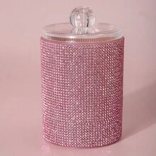 HMQ beauty 闪亮钻石首饰盒，化妆品收纳盒，清洁棉签，房间装饰 - 彩色 - 查看 12