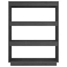 Libreria/divisorio vidaXL grigio 80x35x103 cm in legno massello di pino - Grigio - Visualizzare 5