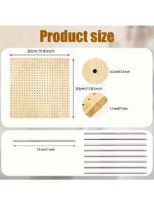 一套钩针成型板,含8根金属杆 - 表面光滑,无需安装,非常适合初学者和专业工匠,也适合手工爱好者,可用作手工工作站装饰板、手工工艺板、钩针编织板、DIY钩针成型器。 - 彩色 - 查看 9