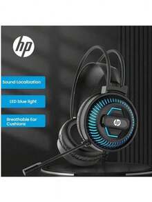 HP 8001電競級有線耳機發聲單元 超清語音降噪麥克風 遊戲專用 透氣蛋白皮耳罩 可調式頭樑 多平台相容 - 惠普8001[單USB介面] - 查看 3