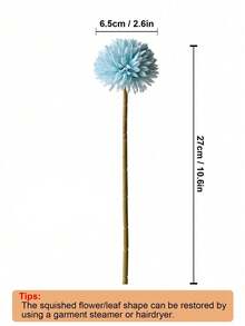 8/16 Inch Artificial Chrysanthemum, Dandelion And Hydrangea Flower Bouquet, Suitable As Gift For Friends, Brides Or Wedding Decoration, Also For Home, Office, Cafe, Party And Wedding Decor - Mint Blue - View 12