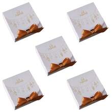5 pezzi Scatola regalo quadrata per caramelle natalizie con fiocco, perfetta per incartare regali di Natale, scatola classica europea per caramelle, forniture per decorazioni per feste, scatola regalo in cartone di alta qualità per dolci e caramelle - Scatola quadrata ribaltabile - Visualizzare 16