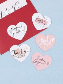 50pcs New Elegant Heart Thank You Labels -"Thank You For Supporting My Small Business" Thank You Cards - Arts & Crafts Supplies ﻿ - Many - View 8