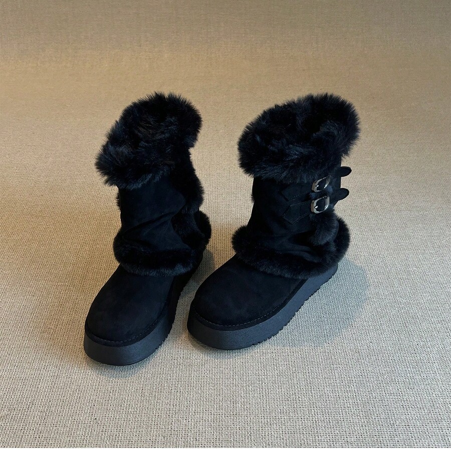 Women Snow Boots - Black - View 1