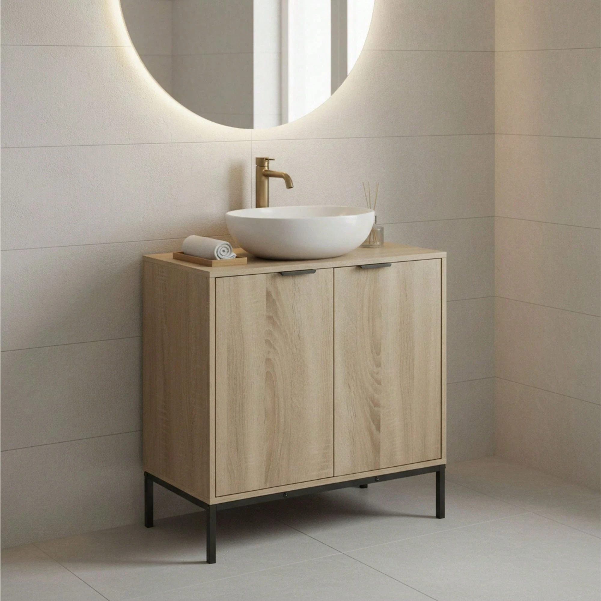 Oak Under-sink Cabinet 60*30*60 cm