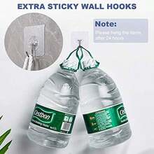 Ganchos Adhesivos Transparentes, 24PCS Ganchos de Baño Adhesivos Ganchos Impermeables y Reutilizables Sin Costura, Gancho de Pared de Cocina con Ganchos Inoxidables - / - Ver 6